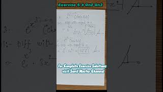 Exercise 5.4 Qn2 & Qn3 Solution || Class 12 Ch05 (Continuity and Differentiability) || Ex 5.4 Sol