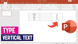 How to type vertical text in a PowerPoint table | Type Text Vertically in PowerPoint