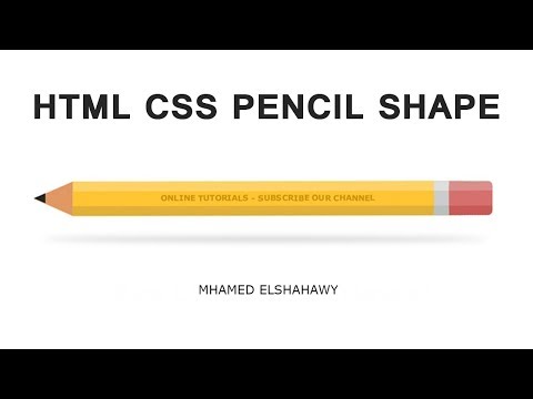 Html Css Pencil Shape   Pure Css Shape   Tutorial For Beginners   CSS Pencil Design