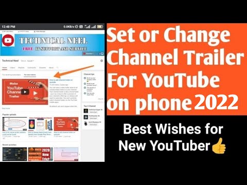 How to add channel trailer for YouTube on phone 2022