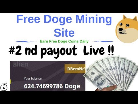 2nd payout proof from free doge miner site | 30 DH/S Free as sign up bonus