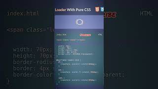 loader animation code in html & css #codingin17 #shorts