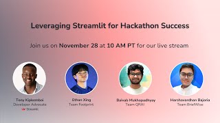 Leveraging Streamlit for Hackathon Success