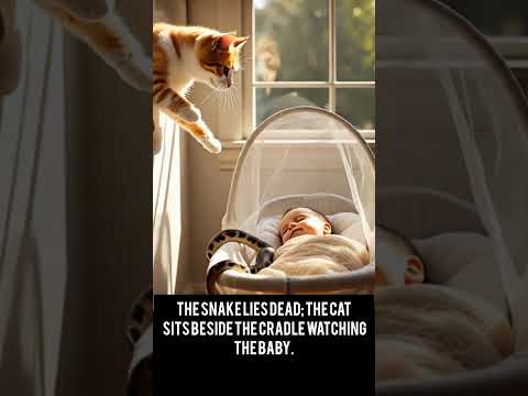 The Silent Guardian – Cat Saves Baby from Snake | Emotional Animal Rescue | #CatHero #ShortFilm
