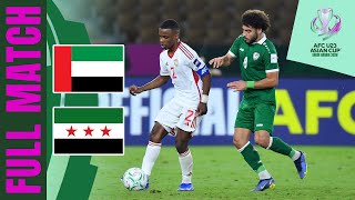 United Arab Emirates vs Syria | Full Match | AFC U23 Asian Cup™ 2026 – Group Stage