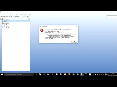 How to solve ORA-28000: the account is locked