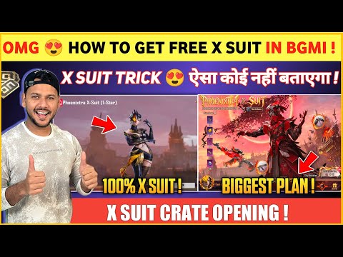 BIGGEST X SUIT TRICK 🤩 How to Get X Suit in Bgmi | New X Suit Crate Opening | Free X Suit Bgmi