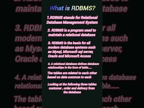What is RDBMS #viral #sqlqueryinterviewquestionsandanswers #mysql #shorts #sqldevelopment #mysql