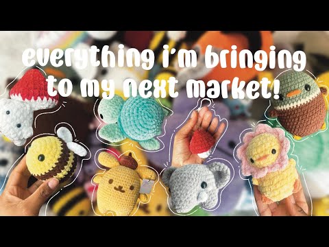 EVERYTHING im bringing to my postponed crochet market! | crocheting mini mushrooms | 15