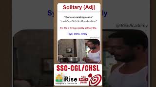 Solitary(Adj) #Englishgrammer #Education#OnlineLearning#SmartLearning #vocabulary#iriseonlineclasses