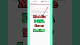 Data Saver Setting Realme 💯||Mobile Data Saver😱||Data Saver||#shorts #viral
