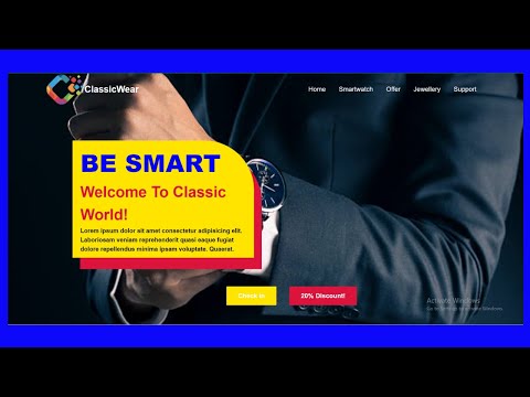 How To Make Animated Website Using HTML And CSS | Modern Website Header Design