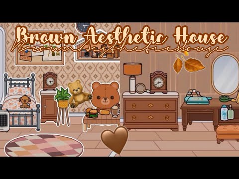 Brown Aesthetic House Design!🧸🤎|Free To Copy|_Toca Blitz_