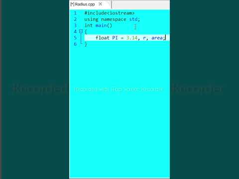 Find Area Of A Circle In C++ In 60 sec😱😱🔥 #shorts #C++ #youtubeshorts #coding