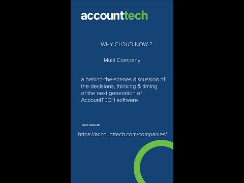 why Cloud now - do multiple company's accounting all in one software program