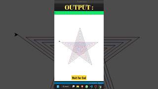 Simple Python Turtle Code to Draw Spiralling Star ⭐ #shorts #short #python #coding #programming