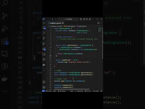 Clean Code - Enforcing a Singleton with a Private Constructor
