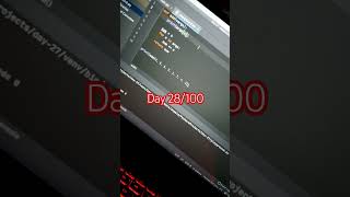 dau 29 of 100 days of code #100daysofcoding #100dayschallenge #coading #100secondsofcode #100days