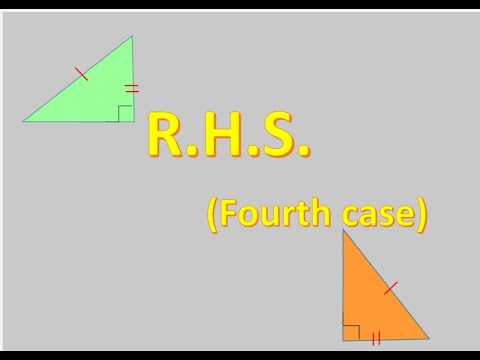 Congruence of triangles (Fourth case) Grade 10-Mathematics