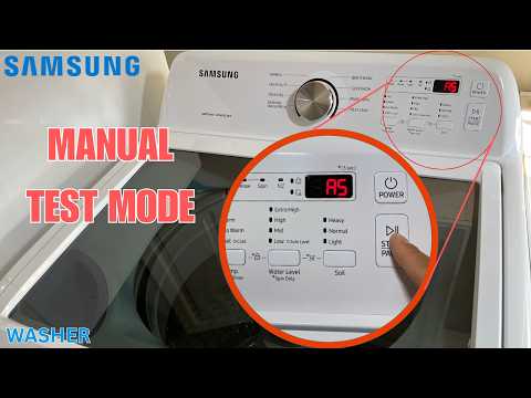 How to Run Manual Diagnostic Mode on Samsung Washing Machine