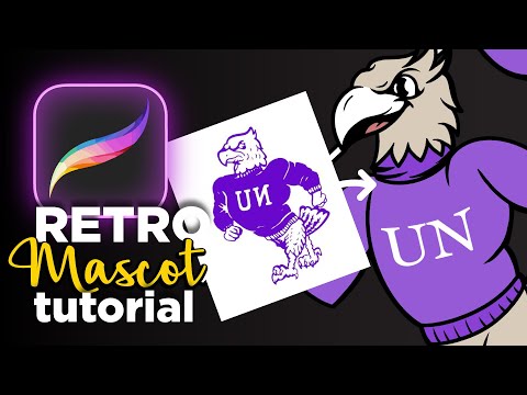 MASCOT DESIGN tutorial in Procreate on iPad