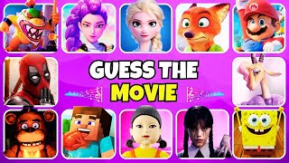 Guess The MOVIE by Emoji & Song | Interactive Quiz ~ KPop Demon Hunters, Zootopia 2,Wednesday