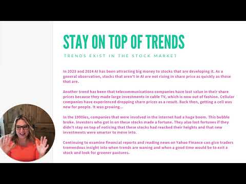 Financial Freedom Thorough Investing - Video 7 - Stay on Top of Trends