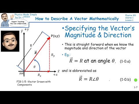 Dr. C's Physics 101 Vectors as Arrows (3) L1.s7:  #Vectors #math #maths #calculus #physics #vector