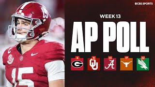 AP Top 25 Poll Released 🚨: Alabama drops SIX SPOTS, Dawgs up to No. 4, Texas down to No. 17