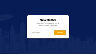 Newsletter Subscription Form in HTML | How to Create a Newsletter Signup Form in HTML & CSS  #html