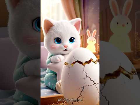 🐱Kitten with magic egg😱🐾 ✨#kpop #catlovers #toyunboxing  #aicat  #cuteanimals