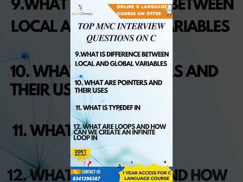 Top C Interview Questions part-3 | XpertChamps Insights #skillstruct