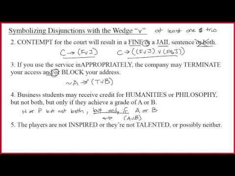 3.3 Answers for Symbolizing Disjunctions