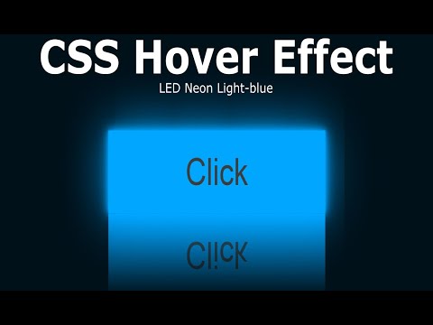 CSS Hover Effects - LED Neon Light-blue