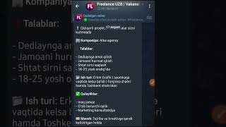 Qizlar uchun vakansiya | Erkin ish grafigi #vakansiya