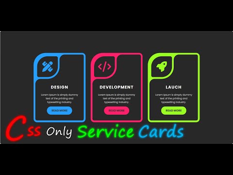 CSS only Service Cards | Coding Pro