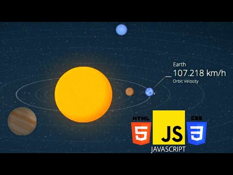 solar system in html css javascript