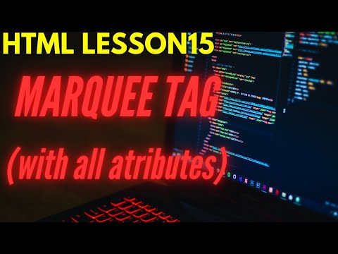 HTML DEPRECIATED MARQUEE TAG