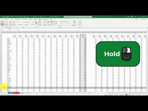 How to move rows and columns in Excel