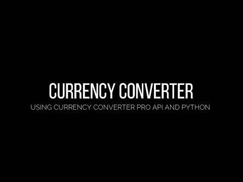 A Simple Currency Converter Made With Python