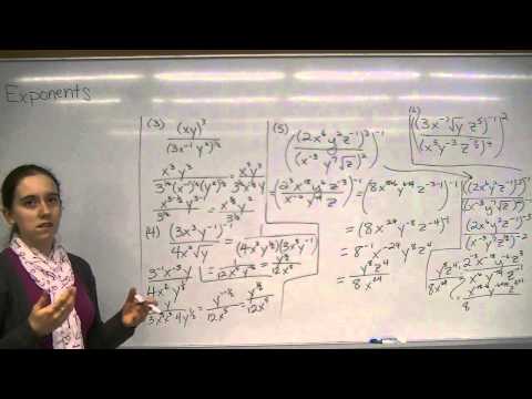 Algebraic Exponent Examples