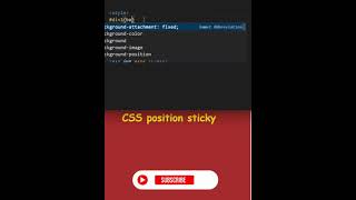 Sticky position in #css #css3 #csserv #shortsfeed #shortvideo #shortfeed #shorts #short #shortsvideo