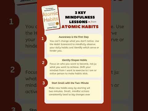 3 Key Mindfulness Lessons from Atomic Habits #audiobooks