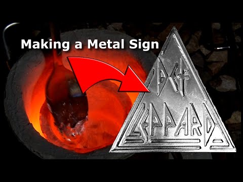 Sand Casting a Def Leppard Sign and Reviewing the Quality. - Damon's Metal Casting