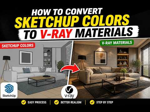 How to Convert SketchUp Colors to V Ray Materials