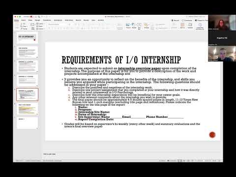 I/O Psychology: Steps to an Internship Search for Graduate Students