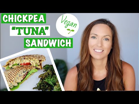 VEGAN "TUNA SALAD" CHICKPEA SANDWICH & AIR FRIED KALE CHIPS | Plant Based, Vegetarian, Flexitarian