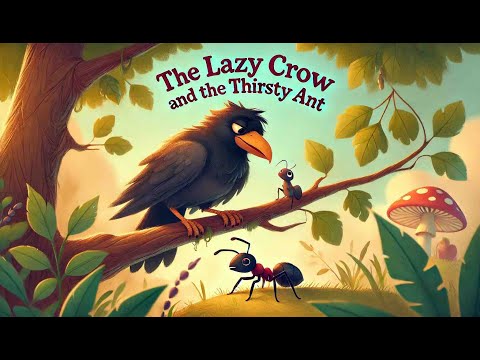 The Lazy Crow & Thirsty Ant | 1 Minute Story In English With Moral | Short Story #oneminutestory