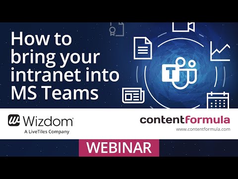 Webinar video: How to bring your intranet into MS Teams