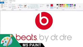 How to draw Beats Electronics logo in MS Paint
